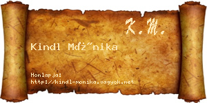 Kindl Mónika névjegykártya